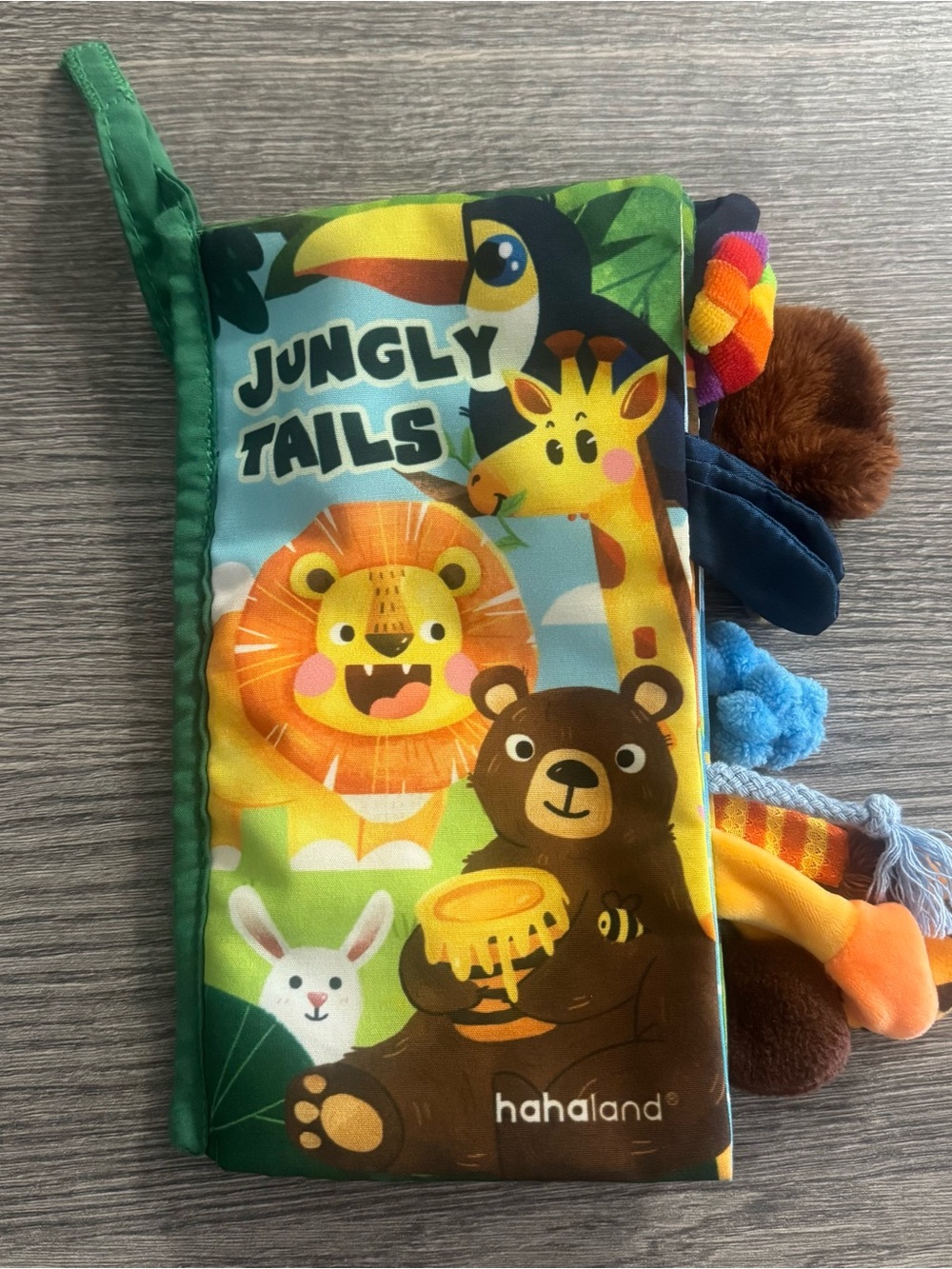 Hahaland Baby First Cloth Book Jungly Tails Soft Sensory Book 0M+